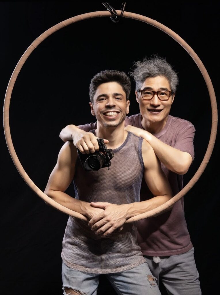 Mário Goes e Leekyung Kim na exposição PULMON-AR no CRD-SP em homenagem a Pina Bausch